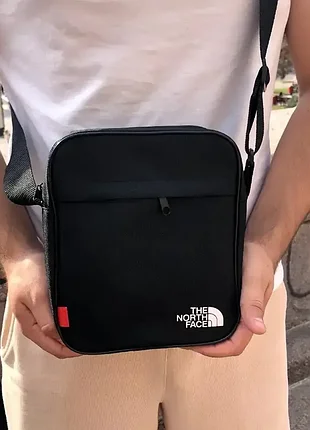 Мужская сумка через плечо the north face черная мессенджер борсетка тн