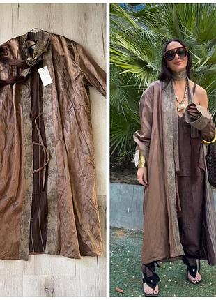 Жакардовое кимоно с шарфом zw collection zara
