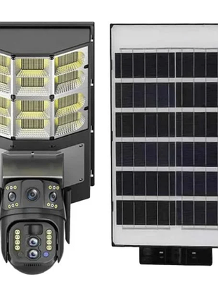 Уличная ptz камера видеонаблюдения с led лампой и солнечной панелью