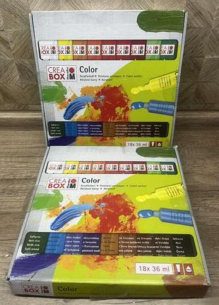 Набір акрилових фарб (18шт) crea box marabu 36мл німетчина