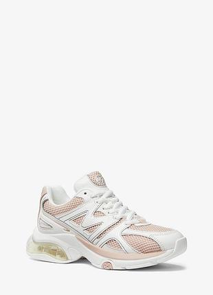 Жіночі кросівки michael kors kit trainer extreme у ніжно-рожевому забарвленні («pink multi» / «camila rose multi»).розмір:38. матеріал: шкіра