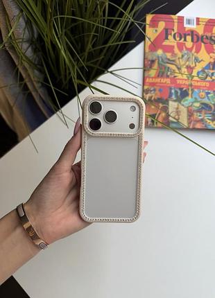 Чохол iphone beige стрази 16
