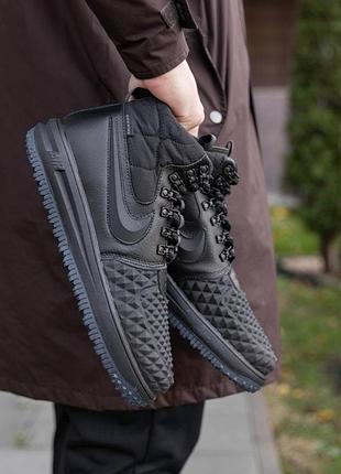Nike lunar force 1 duckboot black термо кросівки, до -21 градусів ❄️