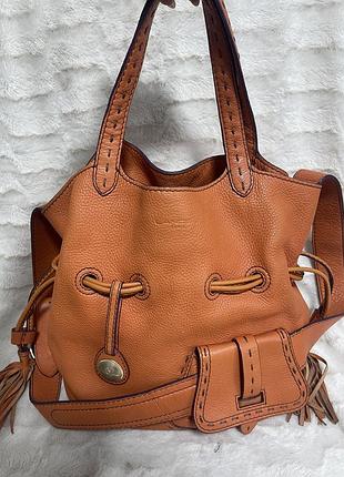 🍊 ексклюзивна шкіряна сумка-торба lancel premier flirt у соковитому помаранчевому кольорі