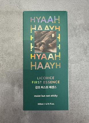 Hyaah licorice first essence – зволожуюча есенція з лакрицею 200 мл