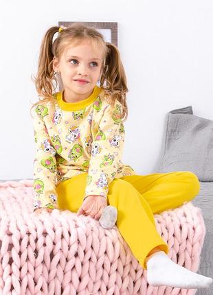 Пижама для девочки (теплая), кофта и штаны, хлопок 3