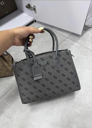 Сумка guess, офісна сумка гуеес, сумка на навчання, сумка на роботу сірий