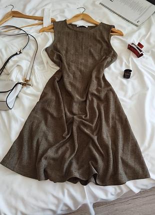 Хакі фактурна сукня кльош primark s