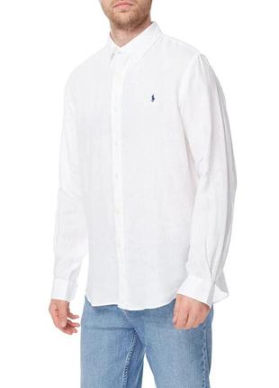 Сорочка лляна чоловіча polo ralph lauren оригінал/рубашка льняная мужская ральф лорен оригинал