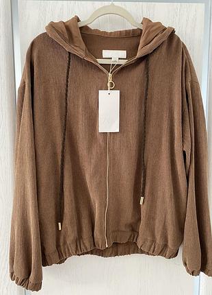 Новая классная кофта зипка с капюшоном 50-52 р zara