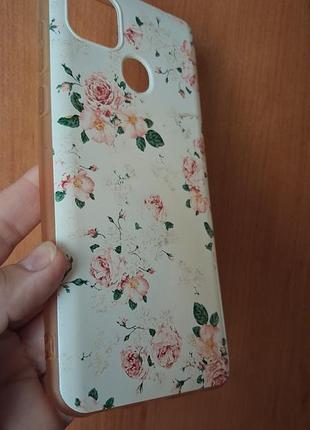 Чохол zte blade 20 smart бампер з квітковим принтом