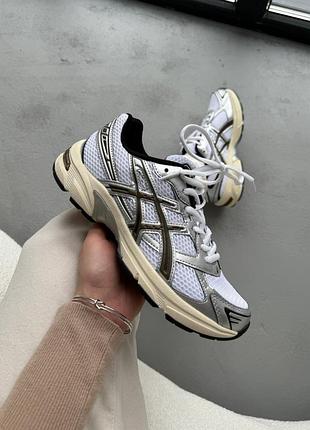 😍 женские кроссовки asics gel-1130 white/silver/brown
