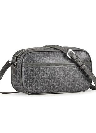 Goyard crossbody чорна сумка гоярд сіра