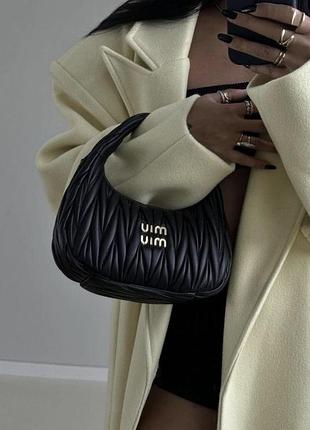 Сумка чорна miu miu міу міу