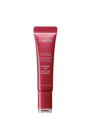 Тінт-сироватка для губ «малиновий джем» laneige glaze craze tinted lip serum raspberry jam, 12 г
