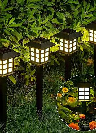 Садовый фонарь на солнечной батарее уличный декоративный led светильник для