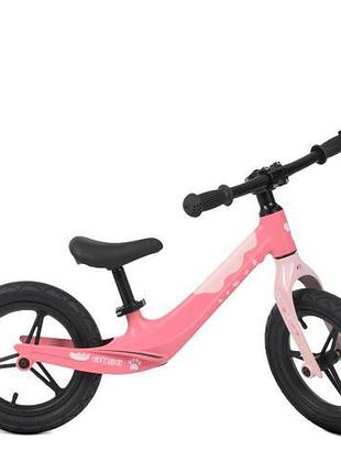 Беговел детский profi kids 12 д. lmg1255-5 надувные колеса розовый