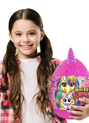 Ігровий набір danko toys яйце єдиноріжка unicorn surprise box рожевий