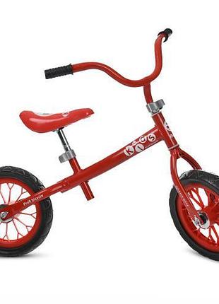 Беговел детский profi kids велобег двухколесный 12" eva красный