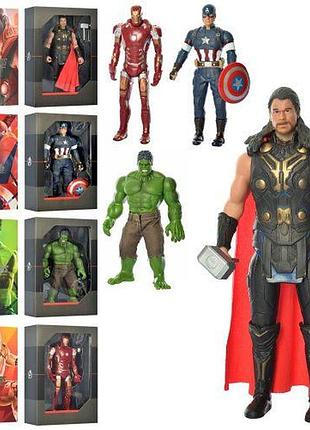 Фигурка супергероя av marvel тор, железный человек, капитан америка, халк 31 см подвижные руки голова
