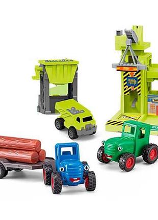 Игровой набор паркинг 22326 синий трактор