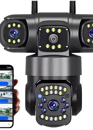Уличная поворотная камера 4g smart camera so-14 • камера видеонаблюдения с