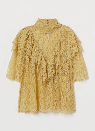 H&m блуза гірчичного кольору