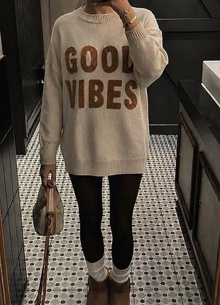 Жіночий светр moocci «good vibes» 🤎