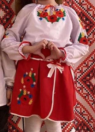 Костюм на дівчинку вишиванка 5 6 7 років