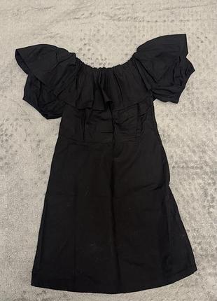Чорна коротка сукня h&m