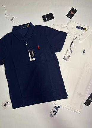 Поло чоловіче polo ralph lauren, біле, синє