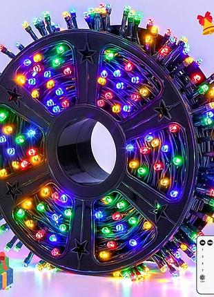 Гирлянда led 50 м 500 led разноцветная, 4 цвета, уличная и комнатная
