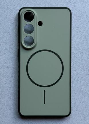 Samsung galaxy s26 чохол proove softline green з magnetic ring, зелений, з магнітами та бездротовою зарядкою