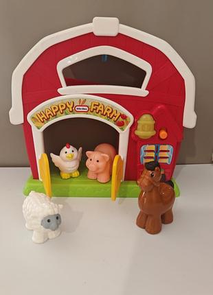 Little tikes happy farm animals toys horse chicken, ферма дом музыкальный с животными