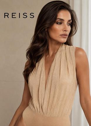 Reiss люксовий боді сексі блуза з шимером