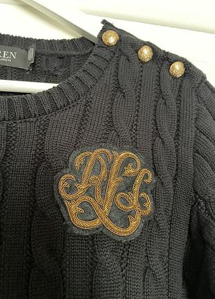 Lauren ralph lauren оригінальний в’язаний светр, темно-синій,,100% бавовна 8