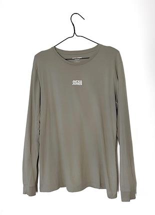 Бежевий чоловічий лонгслив кофта jack&jones