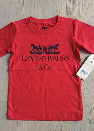 Червона футболка levis 4 xs 3-4 роки