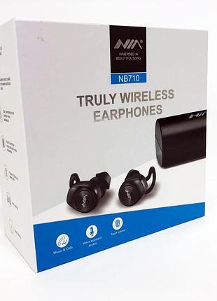 Наушники с bluetooth 5.4 для спорта bluetooth nia nb710, вакуумные наушники с хорошим звуком db-75