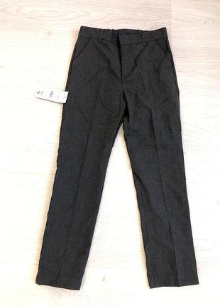 Графітові шкільні брюки зі стрілками slim fit, 10/11