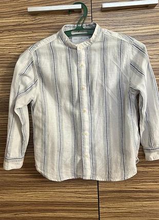 Сорочка zara для хлопчика розмір 116 стан нової котон