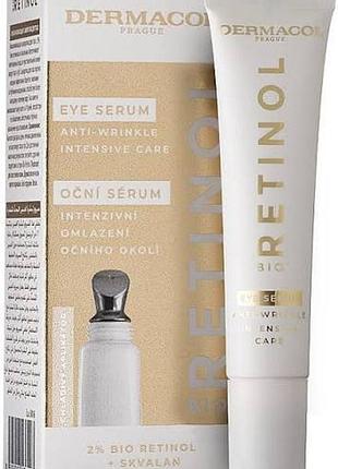 Інтенсивна сироватка для шкіри навколо очей проти зморщок dermacol bio retinol anti-wrinkle intensive eye serum
