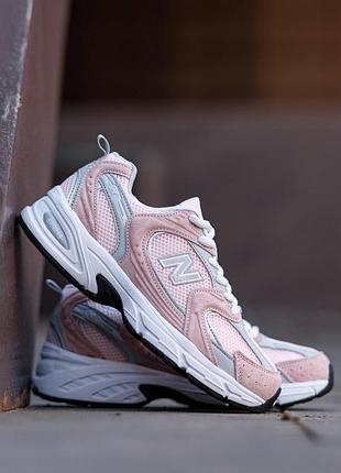 New balance 530 pink silver white