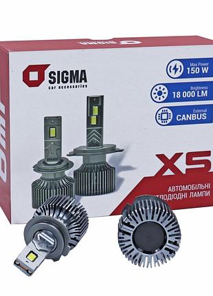 Led лампа sigma x5 75w h7 canbus