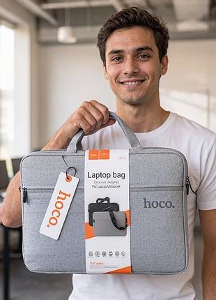 Брендовая женская сумка для ноутбука hoco (до 15.6”), pig