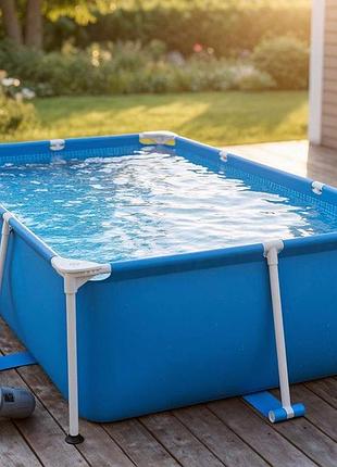 Збірний каркасний басейн для дачі (260х160см) intex, каркасний басейн на тротуарну плитку, басейн збірний каркасний, pig