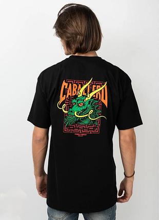 Черная футболка powell peralta steve caballero street dragon t-shirt с принтом дракона на спине