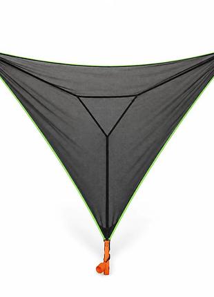 Потрійний гамак-сітка до 200 кг підвісний туристичний гамак для відпочинку