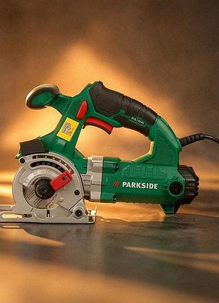 Дисковая отрезная пила по дереву 710вт parkside (германия), отрезная дисковая пила по дереву, pig