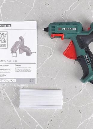 Клеевой термопистолет для рукоделия parkside (германия), клеевой термопистолет, пистолет с горячим клеем, pig